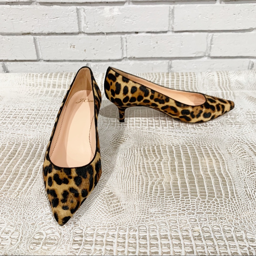 J. Crew Women’s Sophia pumps in leopard calf hair